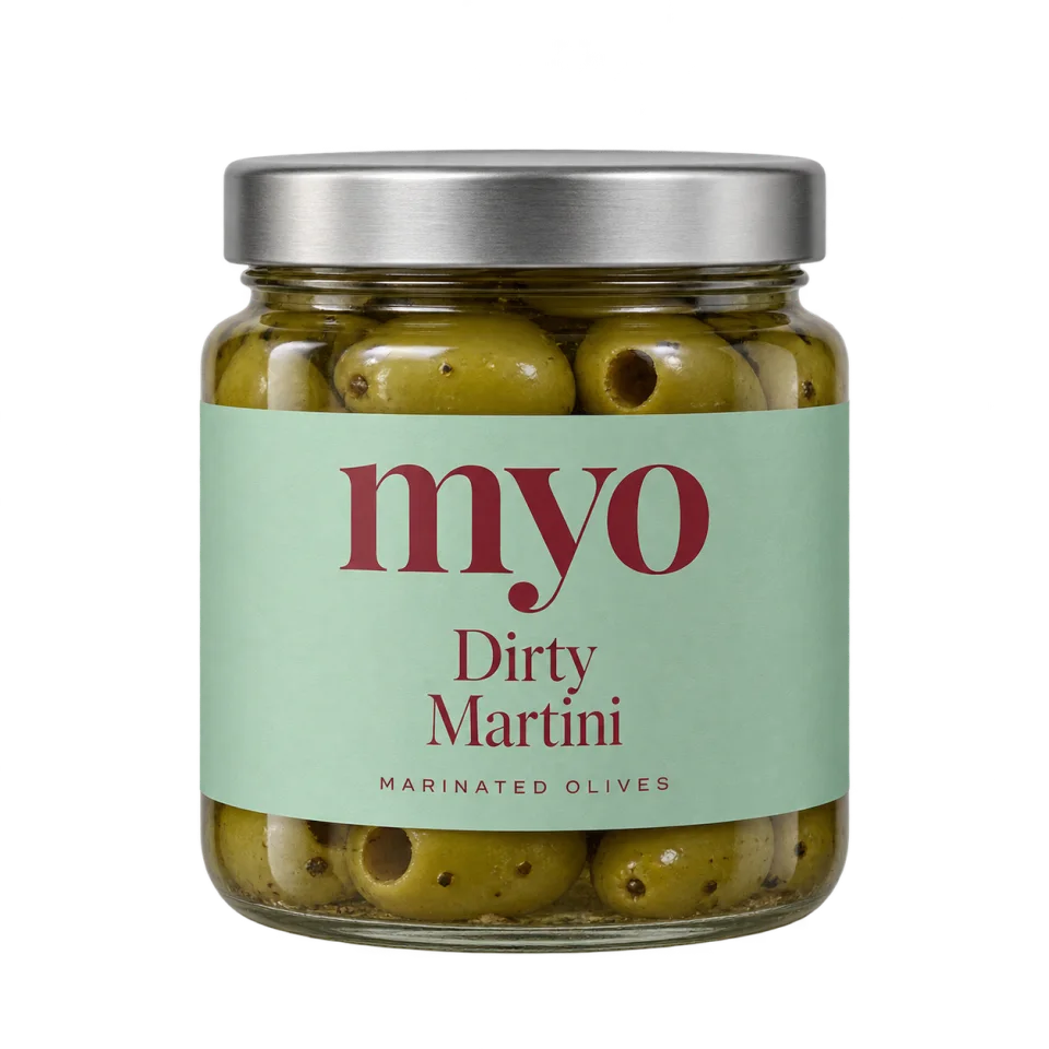myo Dirty Martini — návrh obalu